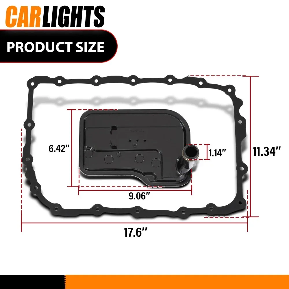 Fit For 2008-2017 Cadillac ATS CTS Transmission Oil Fluid Filter Pan Gasket Kit image 3