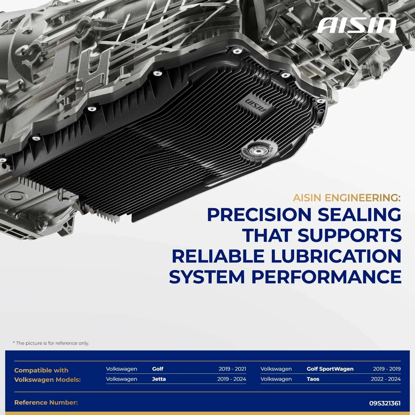 AISIN Transmission Oil Pan for Volkswagen Jetta Golf Taos 2019-2024 L4 1.4L 1.5L image 2