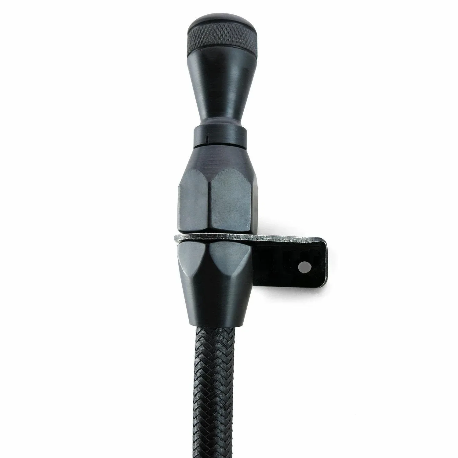 C4 BLK Billet / SS Braid Locking Transmission Dipstick  Firewall/Trans Mnt rod image 2