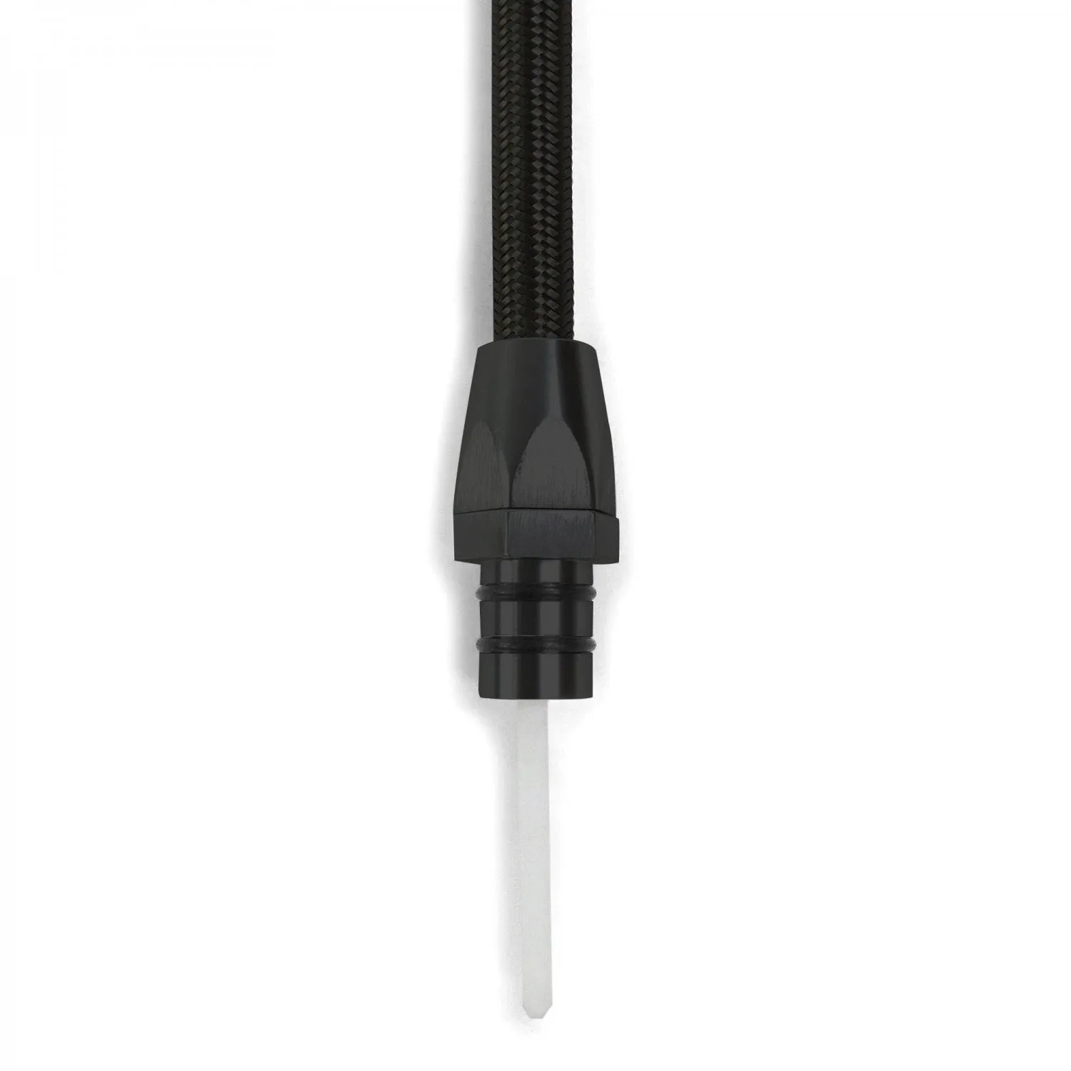 C4 BLK Billet / SS Braid Locking Transmission Dipstick  Firewall/Trans Mnt rod image 3