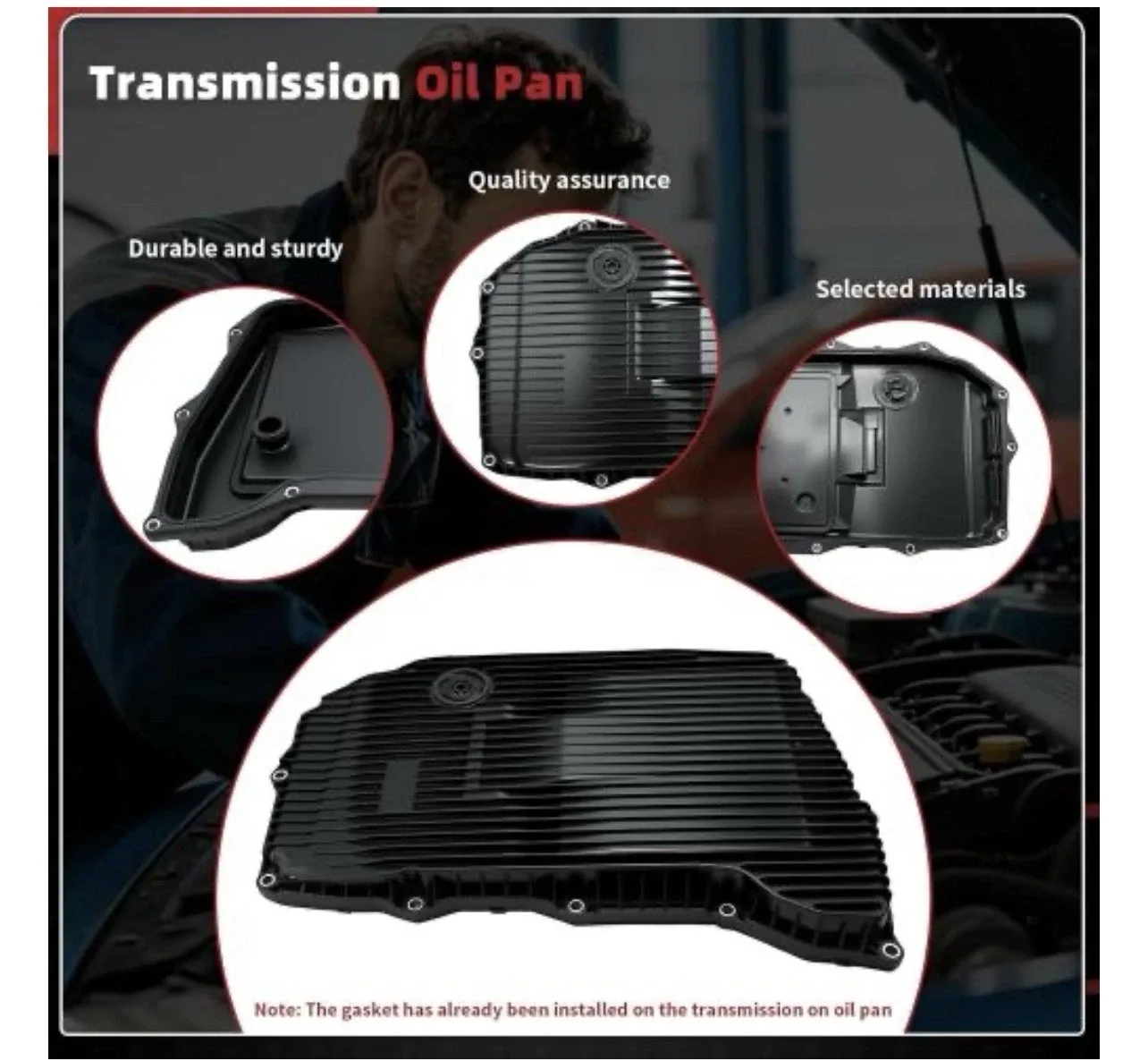 EPPO Automatic Transmission Oil Pan with Gasket Kit Compatible with Audi Q7 image 3