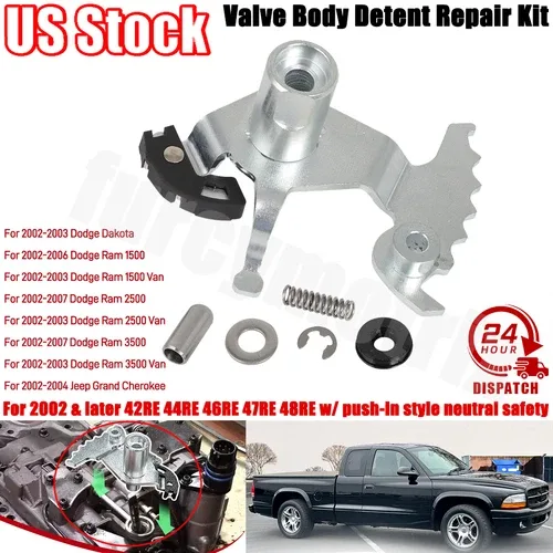 2002-2007 Dodge Ram & 2002-2004 Jeep Grand Cherokee Valve Body Detent Repair Kit (42RE-48RE)