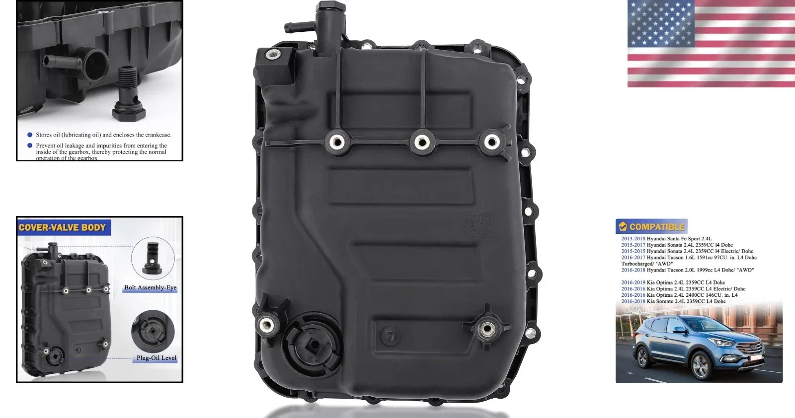 Transmission Oil Pan for Hyundai Tucson 2016-2018 & Santa Fe 2013-2018 image 2