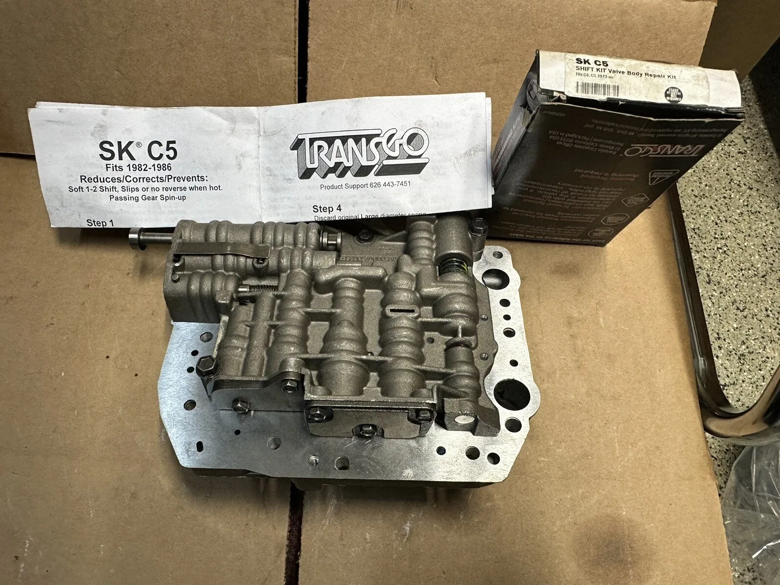 C5 TRANS VALVE BODY E2AP-7A092-AA E2SP-7A101-AA SHIFT KIT INSTALLED 1982-1989