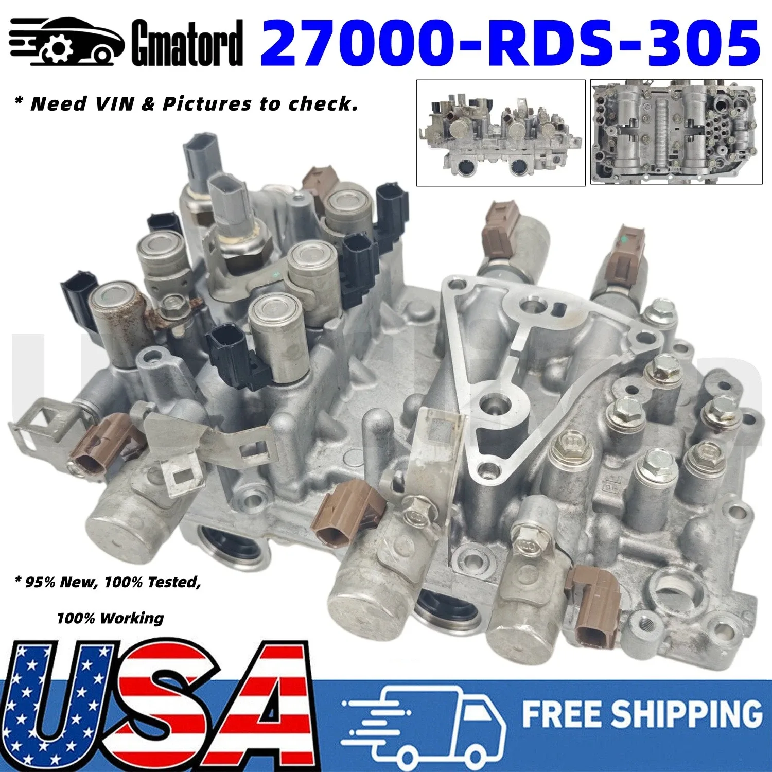 Acura TLX ILX 8DCT 8-Speed Automatic Transmission Valve Body - 27000-RDS-305