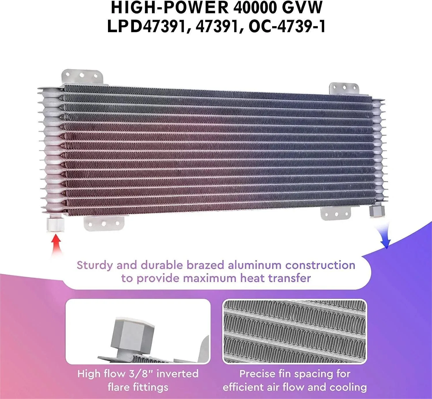 40K Transmission Cooler Transmission Oil Cooler GVW Max 40,000 LPD47391 image 3