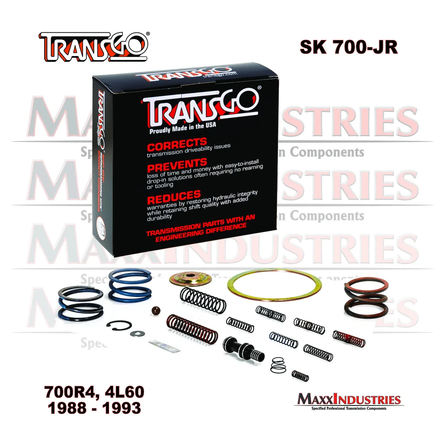 fits GM 700R4 4L60 TransGo SK-700-JR Transmission Valve Body Shift Kit 1988-93 image 2