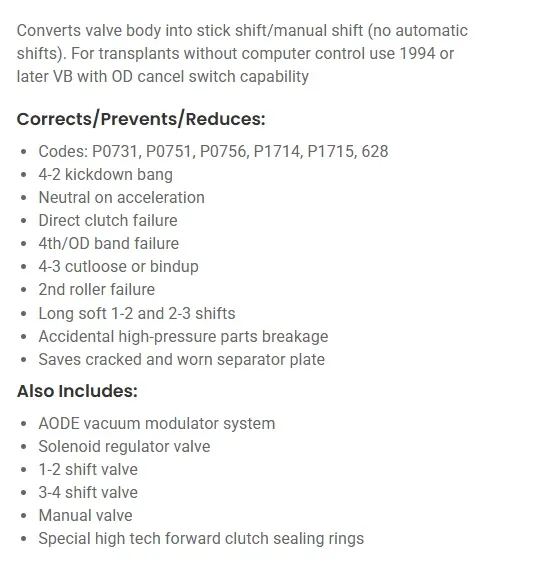TransGo Reprogramming Shift Kit  AODE 4R70W 4R75 1991-2013 (AODE-3) image 4