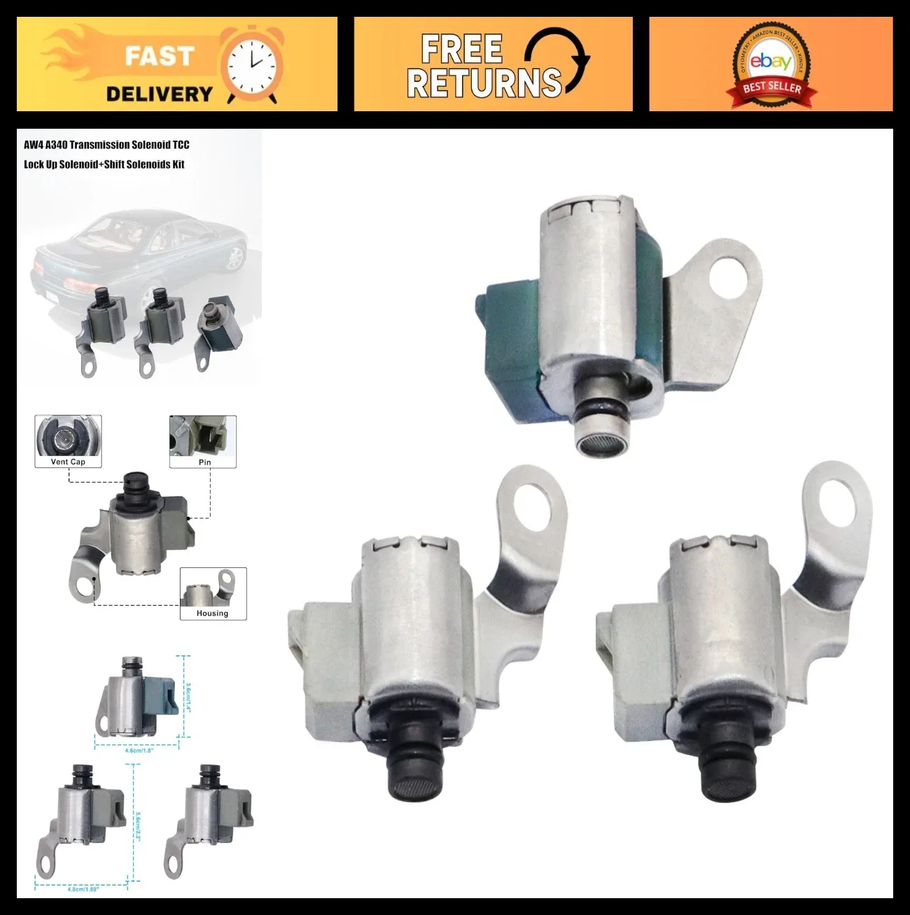 1992-1997 Toyota Jeep Lexus TCC Lock-Up & Shift Solenoid Kit - MPN 32456