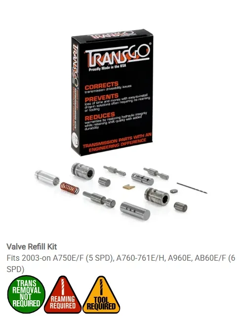 2003‑on TransGo SKA750-NTA Shift Kit for A750 / A761 / A960 Transmissions image 3