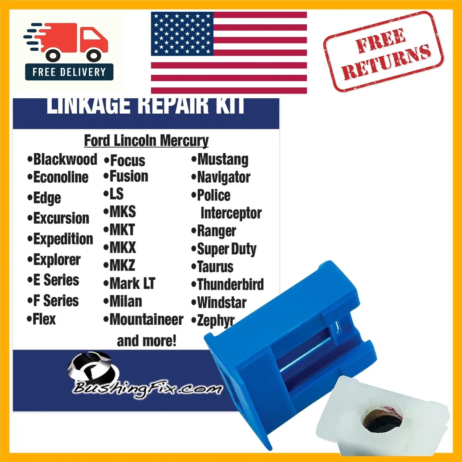 BushingFix Automatic Transmission Shift Cable Replacement Kit for Ford & Lincoln