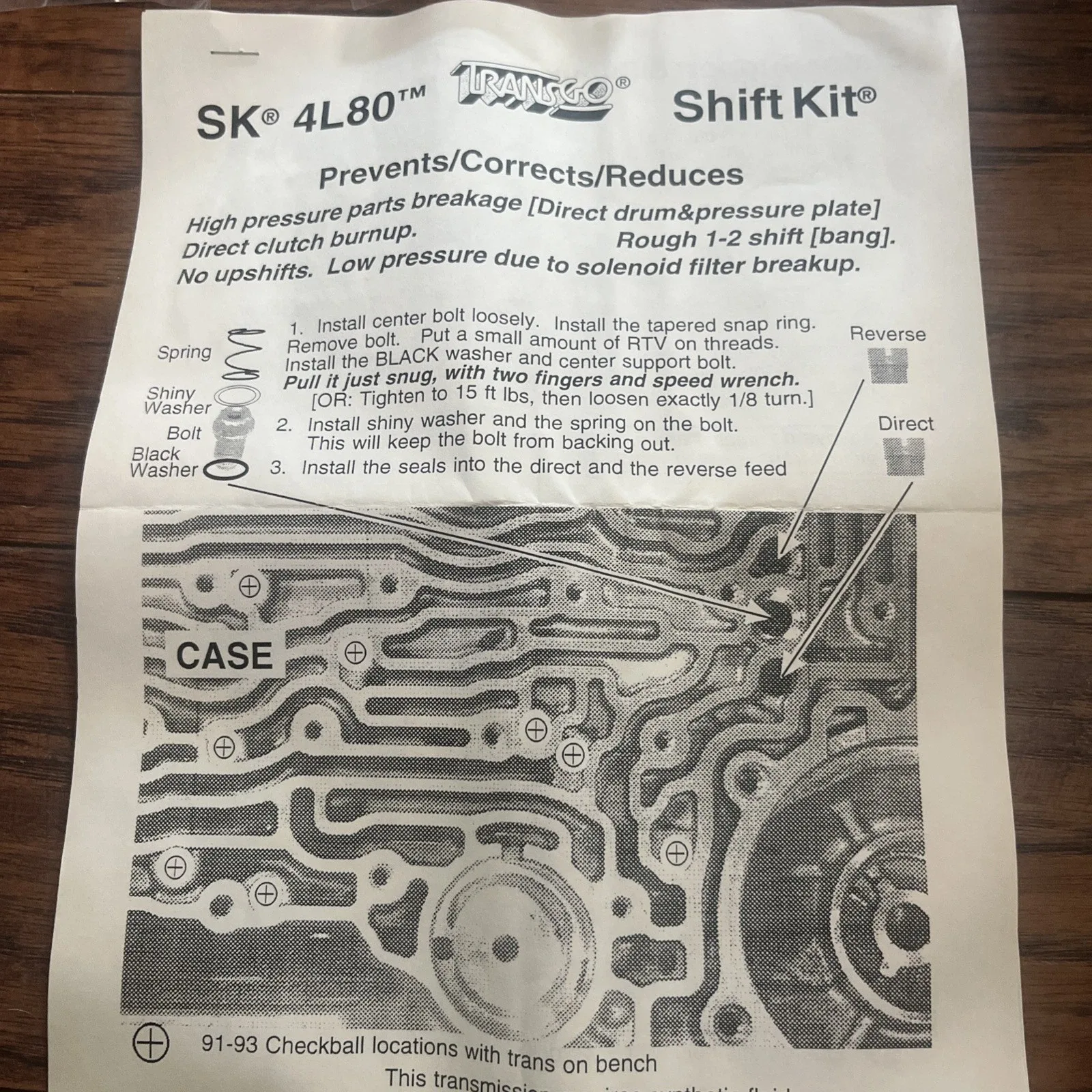 1996 and Older Transgo Shift Kit SK4L80 for 4L80 image 3