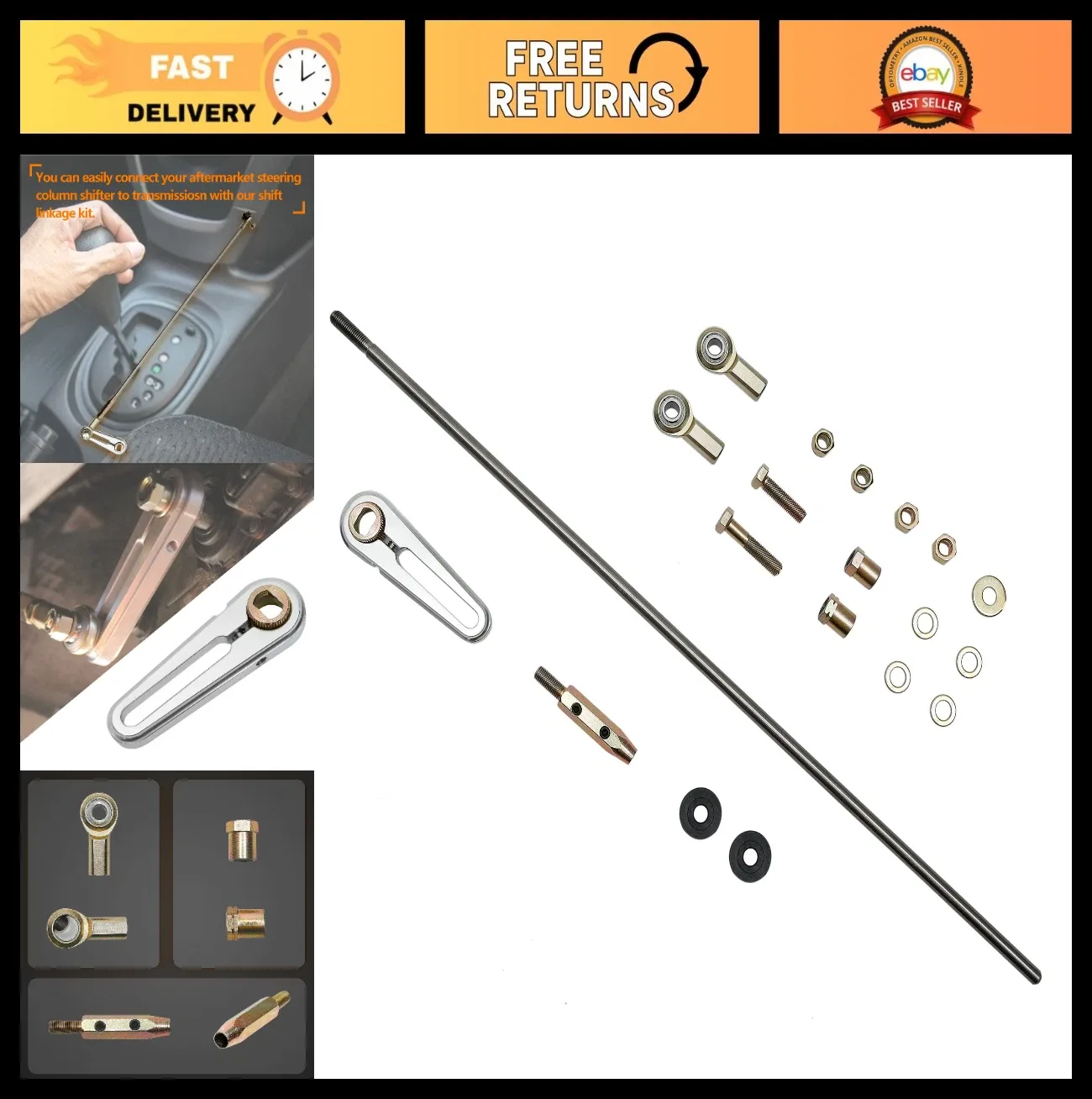Adjustable Column Shift Linkage Kit for GM TH200/TH350/TH400/4L6 – HQ-QGJB20