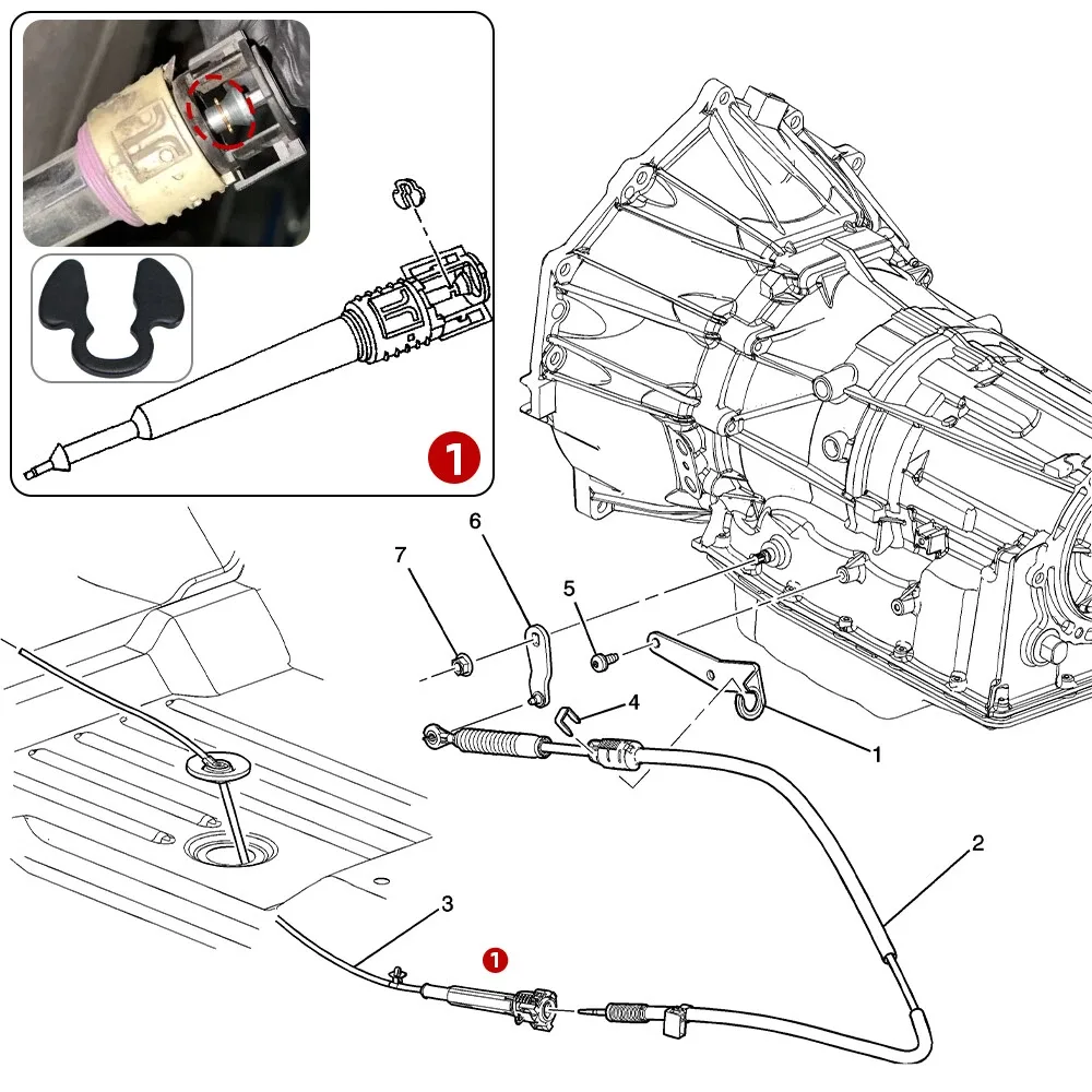 Shift Cable / Shift Kit SKA01 for GMC & Chevrolet Silverado / Sierra 4L60E 4L80E image 4