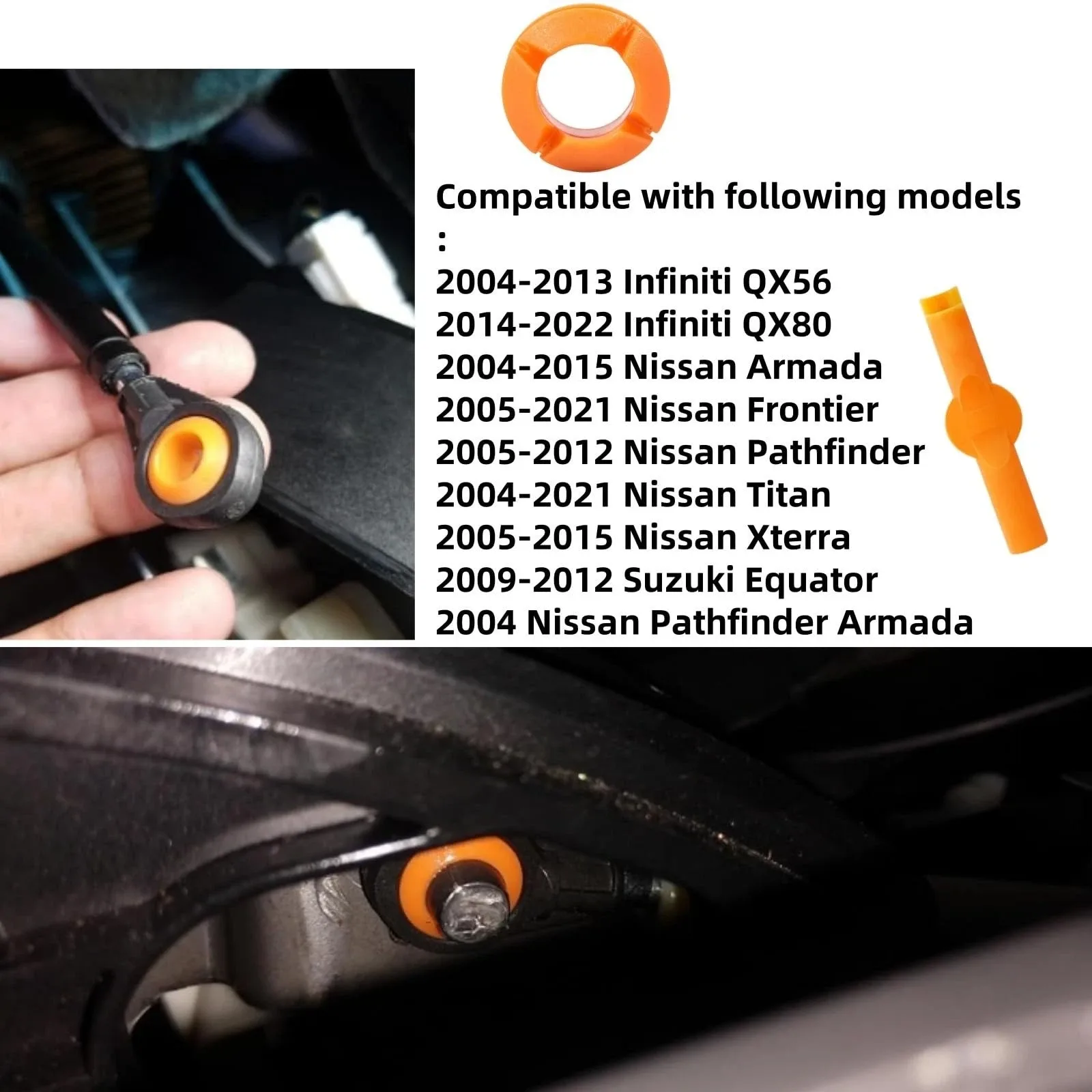 Shift Linkage Bushing Kit (3 Pcs) - Unbranded Plastic Shift Control Cable Bushings image 4