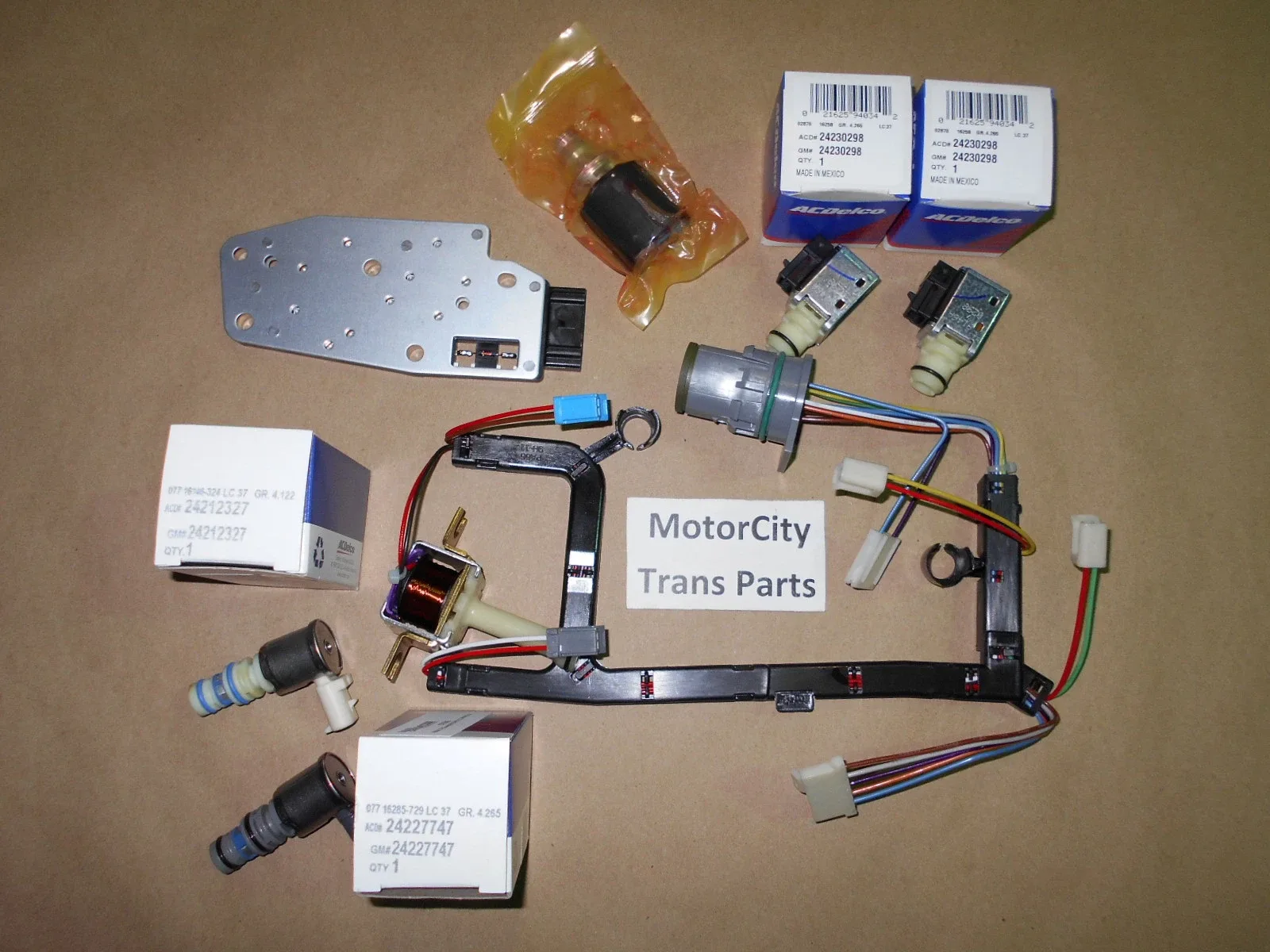 GM 4L60E Transmission Solenoid Kit Master Epc Shift Tcc Pwm 1998-02 W/ FILTER image 2