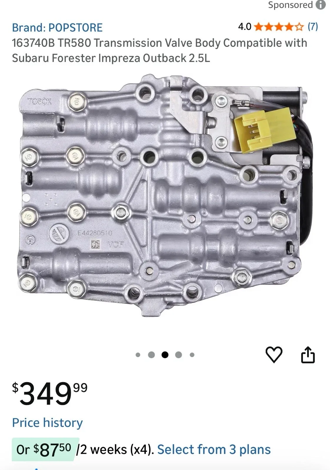 Valve Body for Subaru Forester / Impreza / Outback 2.5L - popstore image 2