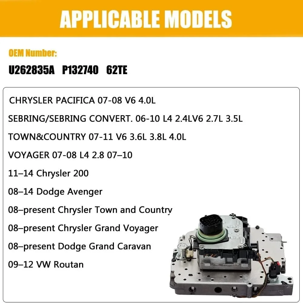 62TE 6-Speed Valve Body (AM U262835A) Remanufactured image 2