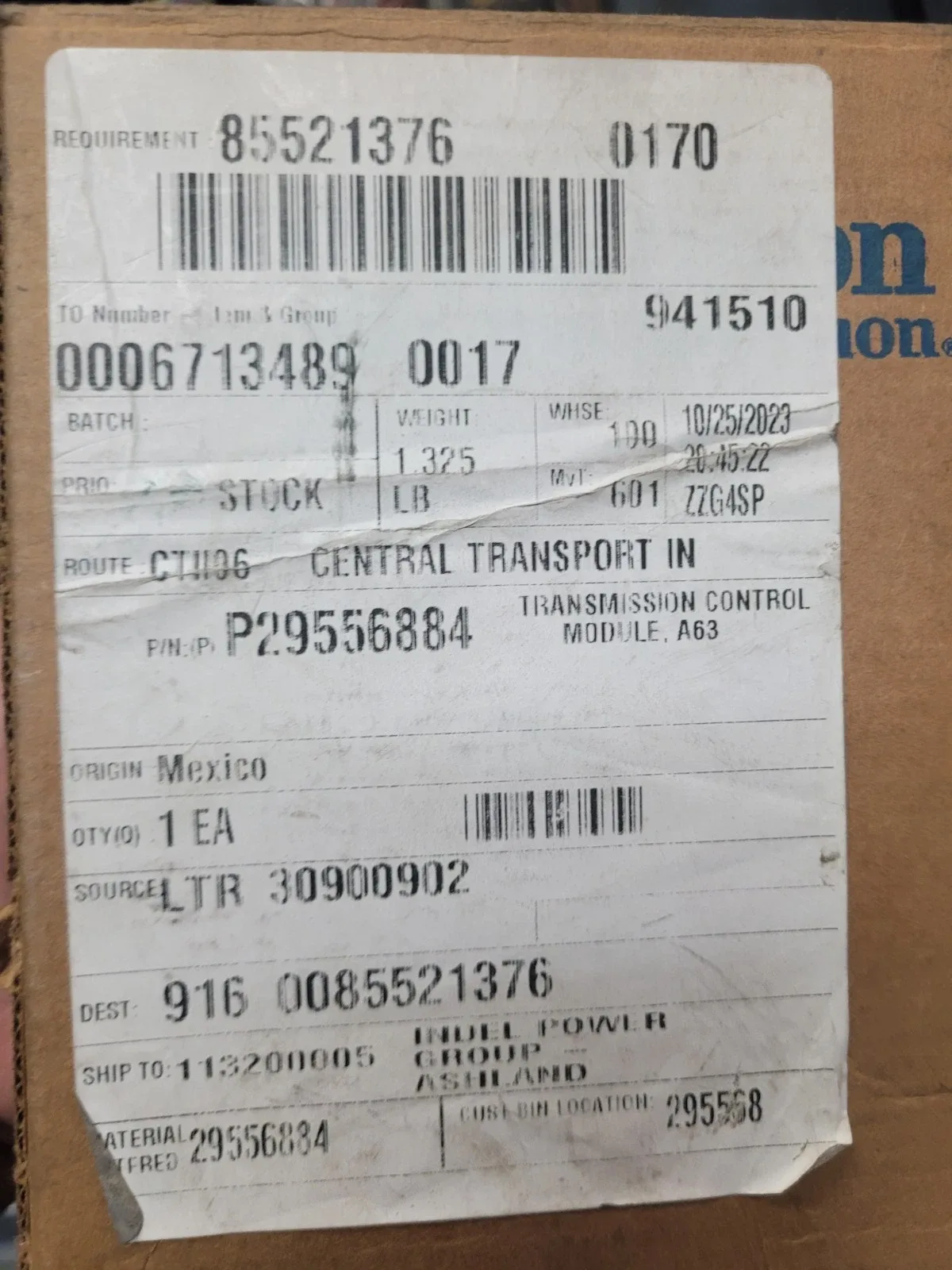 2009 GMC C500 Shift Kit TCM MPN p29556884 image 2