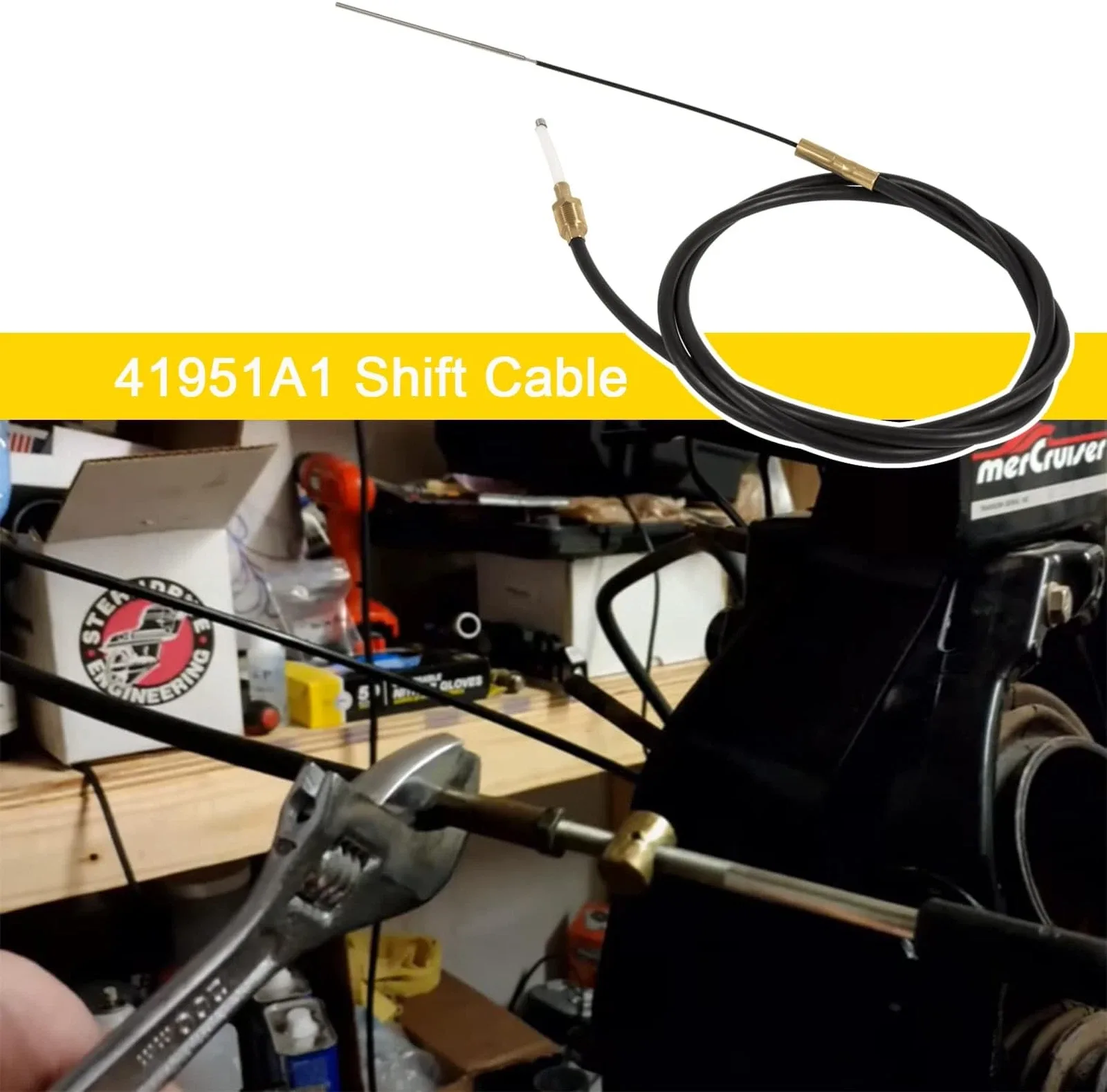 Mercruiser Alpha One Gen 1 & Gen 2 Lower Shift Cable Kit 865436A03 image 4