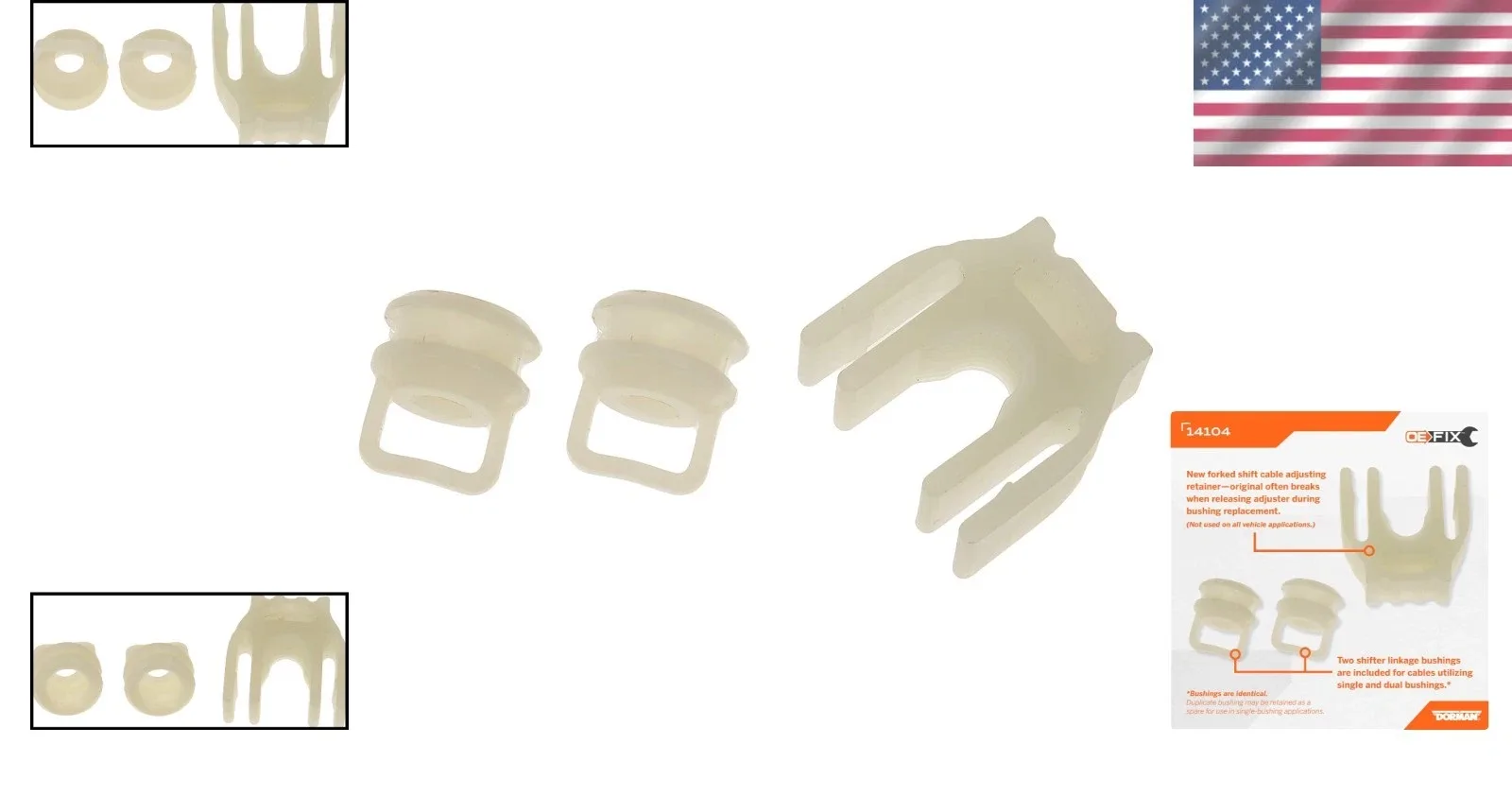 Shift Cable Bushing Kit for GM & Chrysler Vehicles - Unbranded image 2