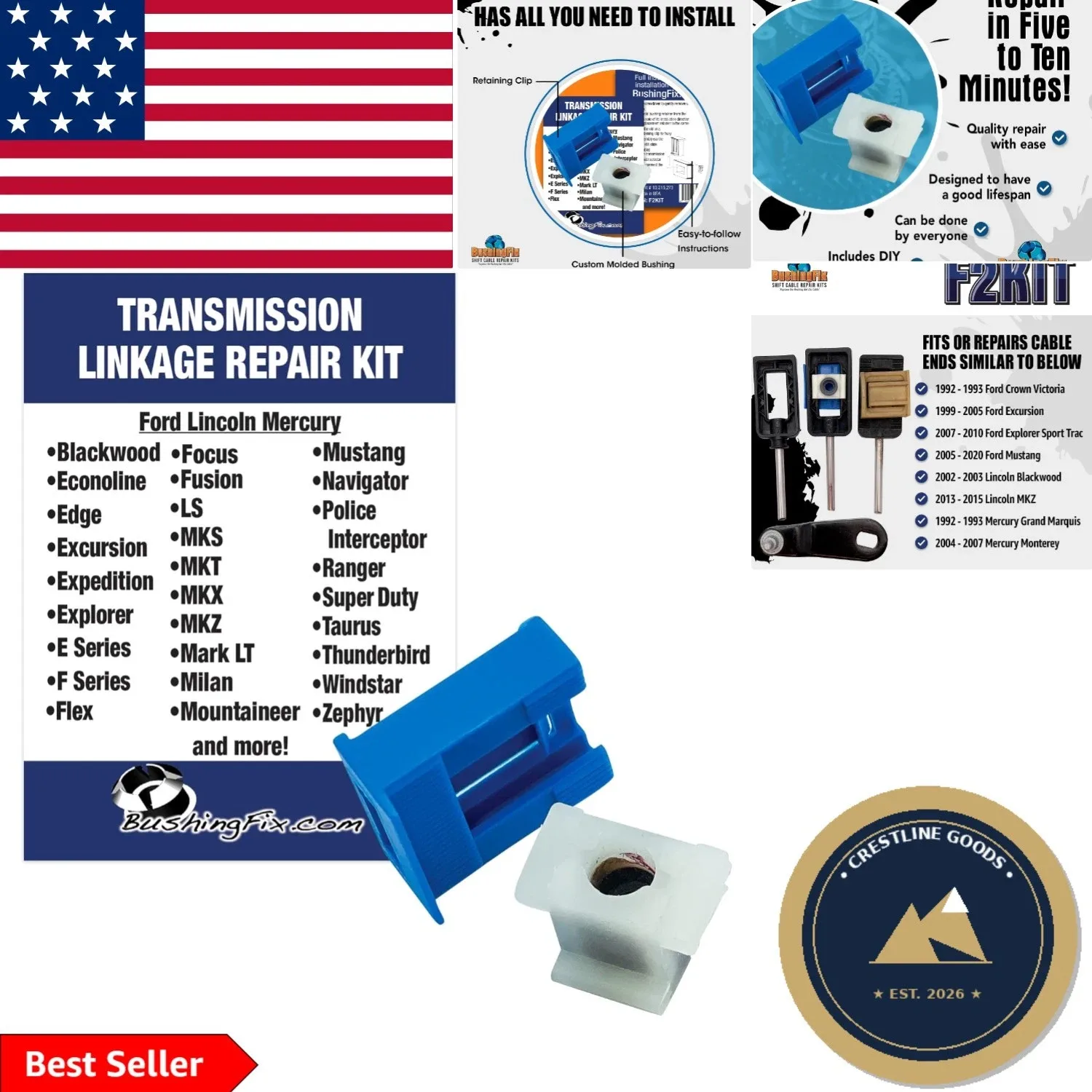All-in-One Shift Kit Bushing Repair Kit for Ford Vehicles - Unbranded
