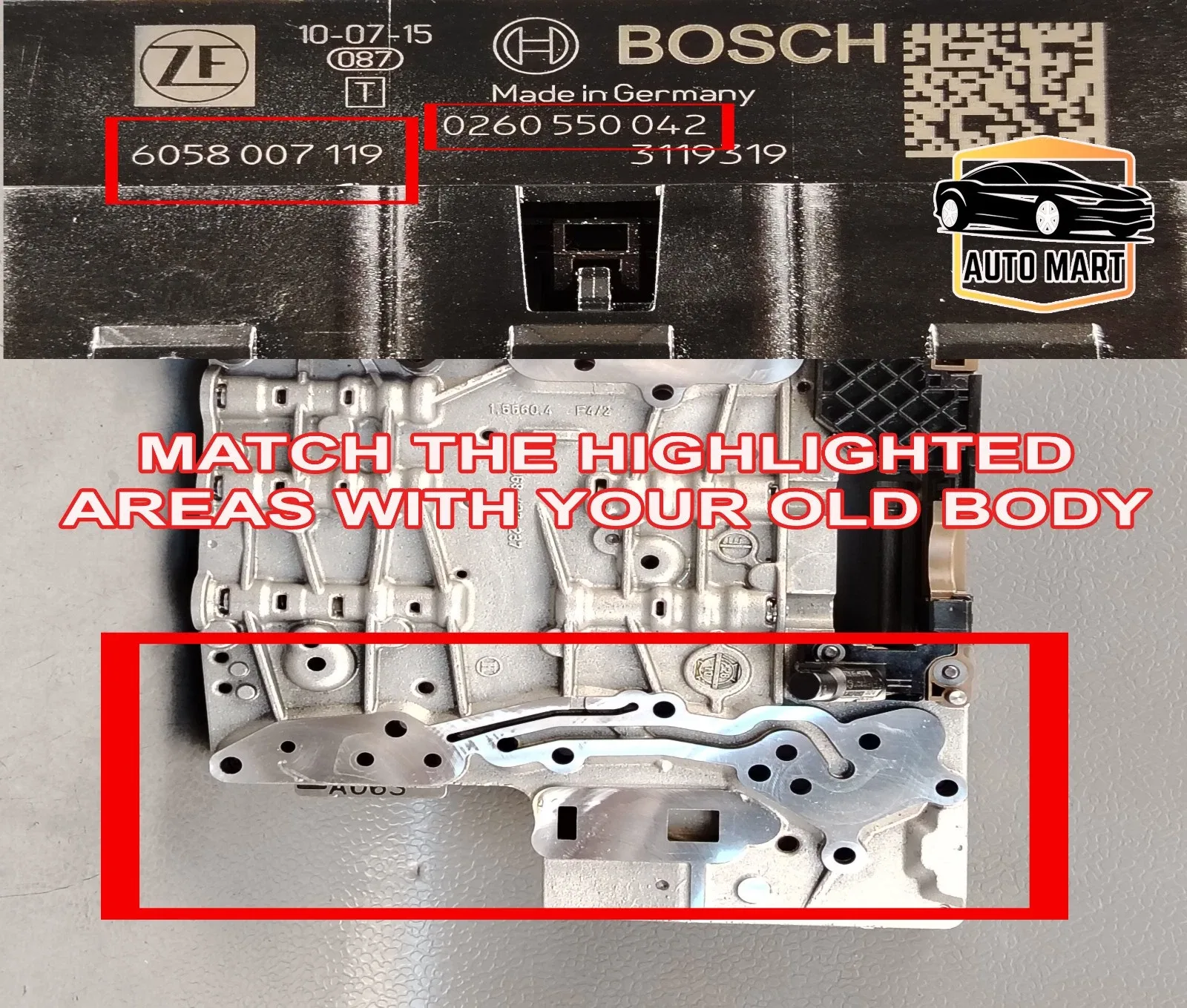 BMW Valve Body (6HP19Z) MPN 026055004 for E81 E87 LCI E90 E91 E92 E93