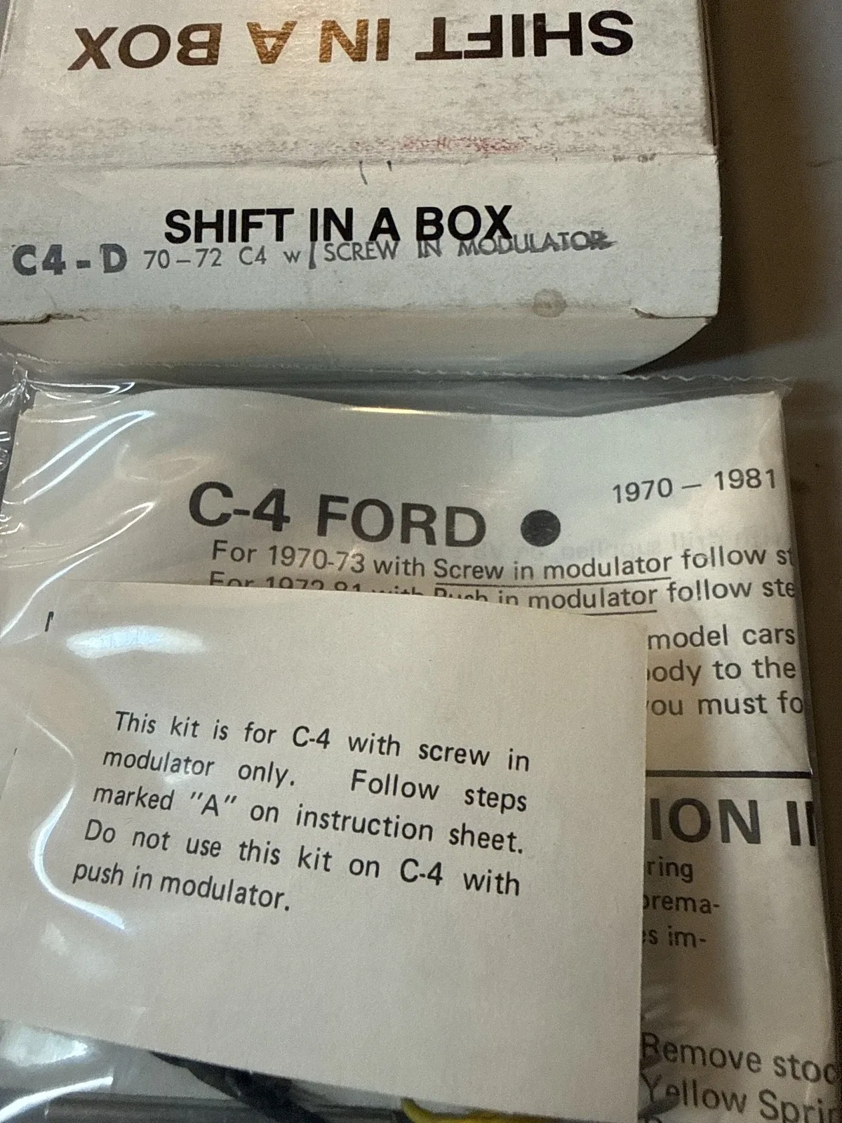 1970-1972 Ford C4 Fairbanks Shift Kit SIB-C4-D (screw-in) image 2