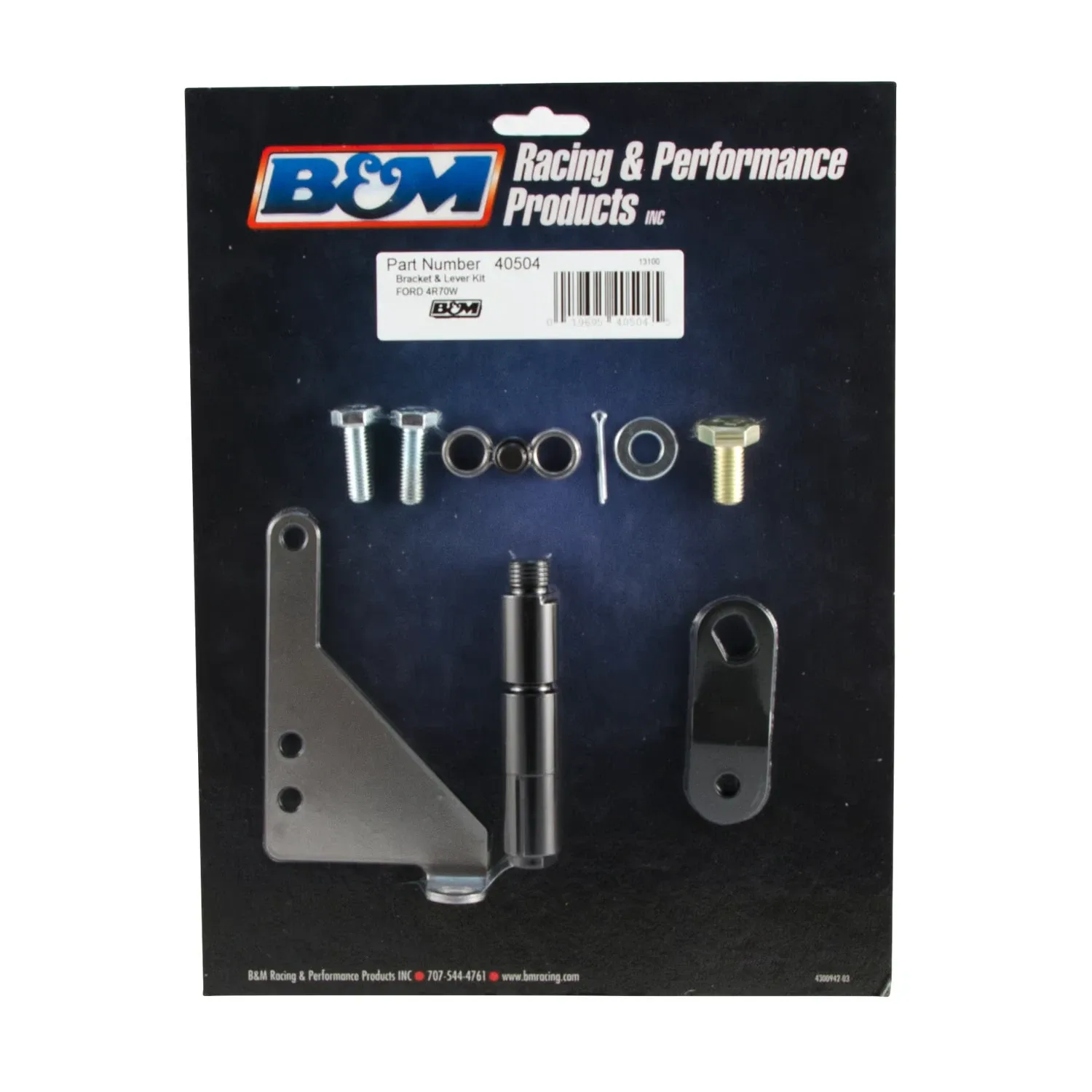 B&M 40504 Cable Bracket & Shift Lever Kit for Ford 4R70W Automatic Transmission image 2