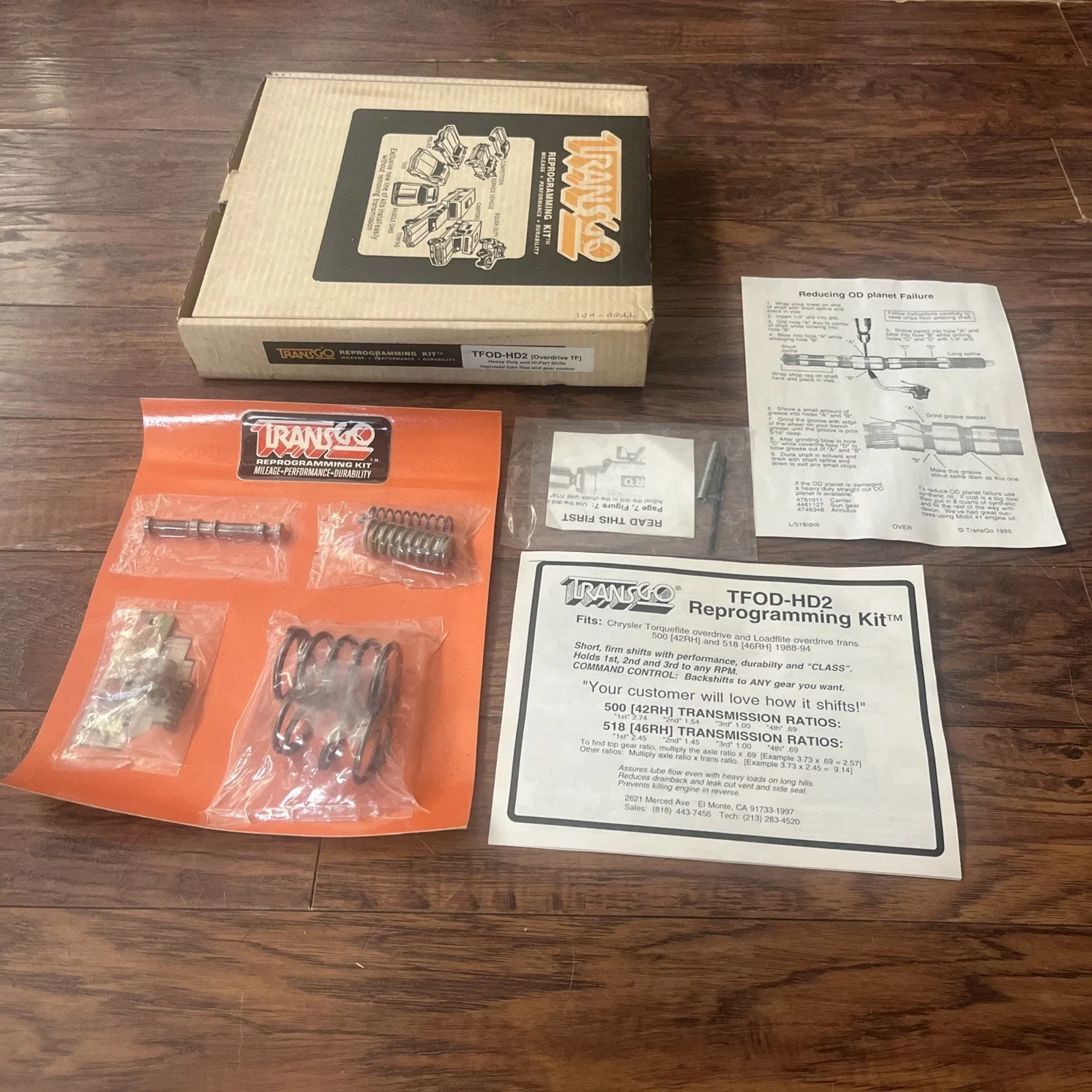 Transgo SK TFOD-HD2 Shift Kit for Gear Command 500 / 42RH / 518 / 46RH