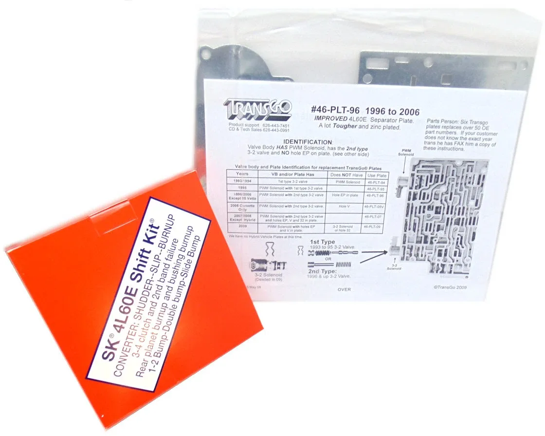 1996-2000 GM 4L60E TransGo Shift Kit & Valve Body Plate MPN 46-PLT-96 image 3