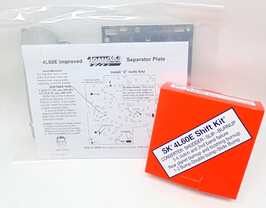 1996-2000 GM 4L60E TransGo Shift Kit & Valve Body Plate MPN 46-PLT-96 image 4