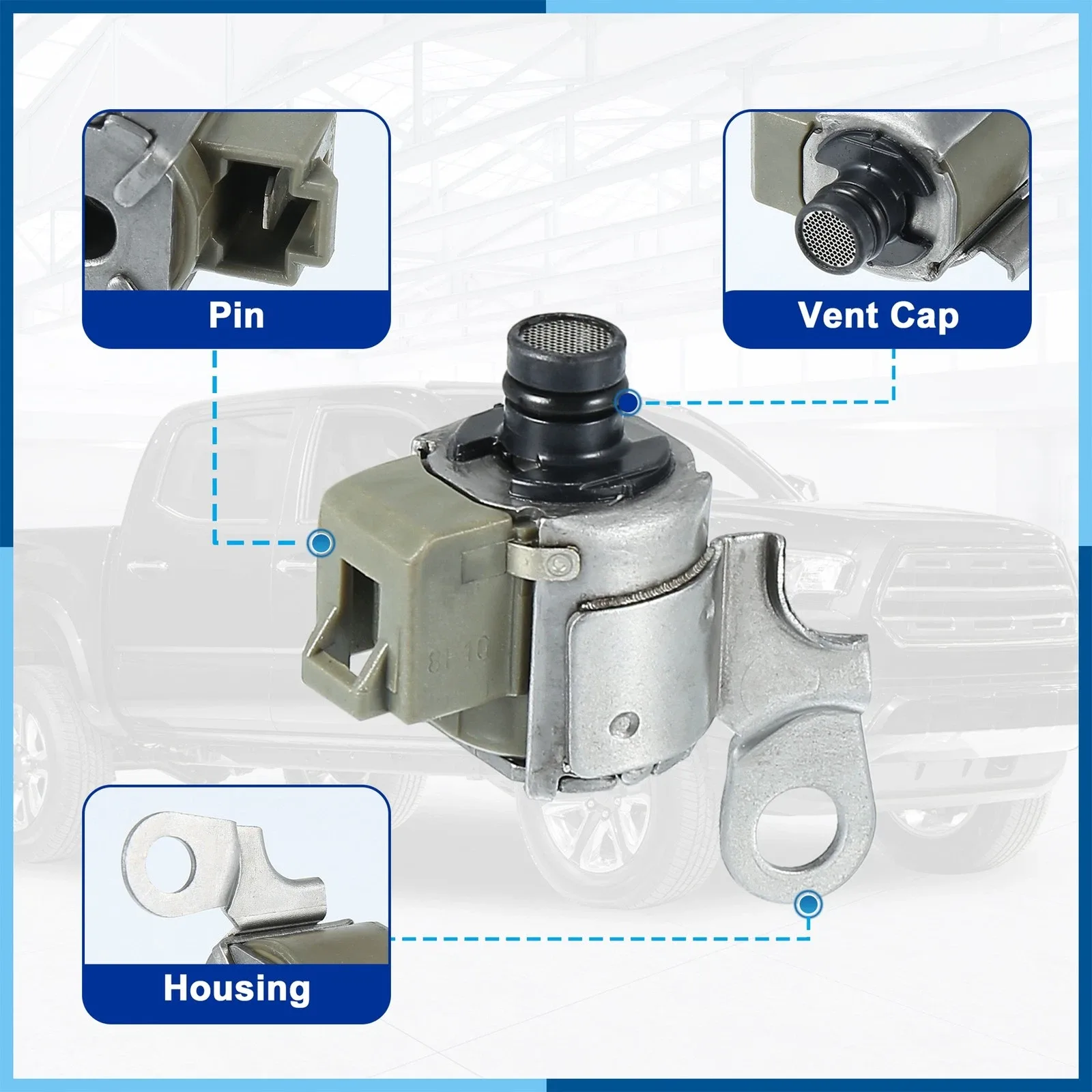 3Pcs Shift Lock Up 8542022080 for Toyota A340E Transmission Solenoid Kit image 4