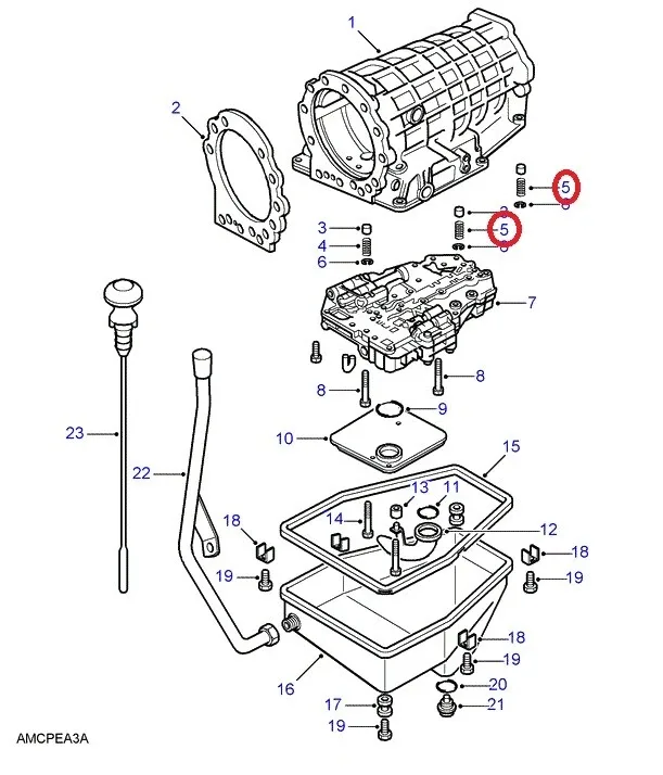 Land Rover RTC4282 Automatic Transmission Valve Body (Long Spring)