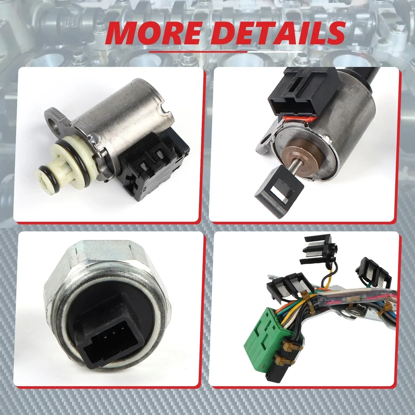 JF011E Valve Body Solenoids Set for Altima Rogue Caliber Lancer Compass 2.0L-2.5 image 4