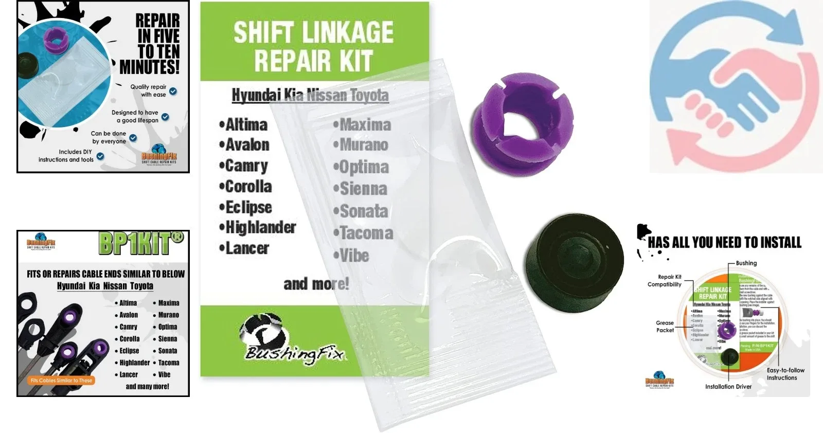 BushingFix Transmission Repair Kit: Shift Cable Bushing for Nissan & Toyota image 2