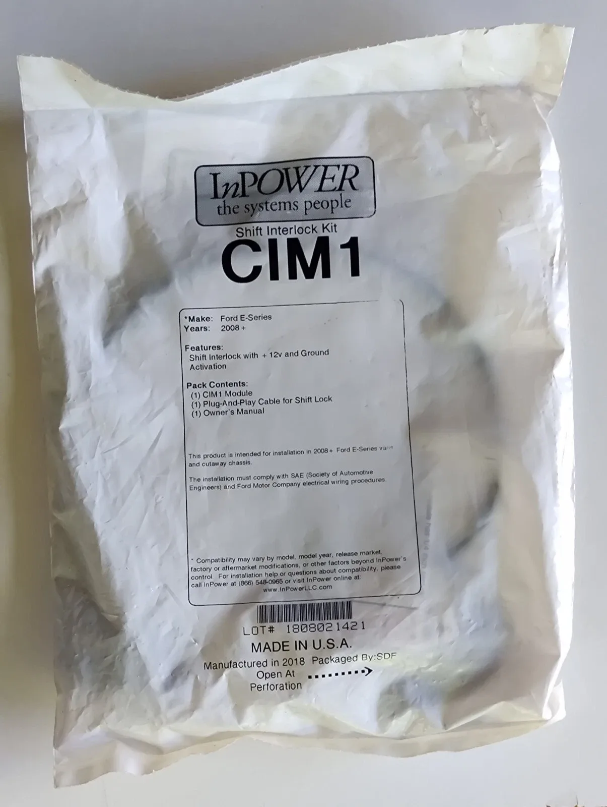 InPower CIM1 Shift Interlock Kit 2008+ Ford E Series Chassis Interface Module image 4