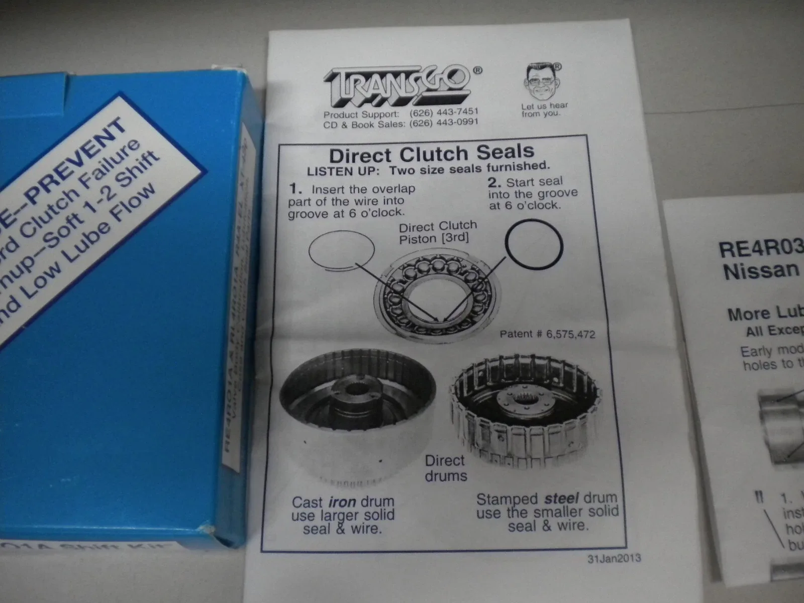 Transgo RE4RO1A Shift Kit with ATSG Manual and Beck/Arnley Filter & Gasket image 4