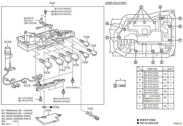 Genuine Toyota Transmission Valve Body Assy Avalon 2015-18 35410-33240 image 2