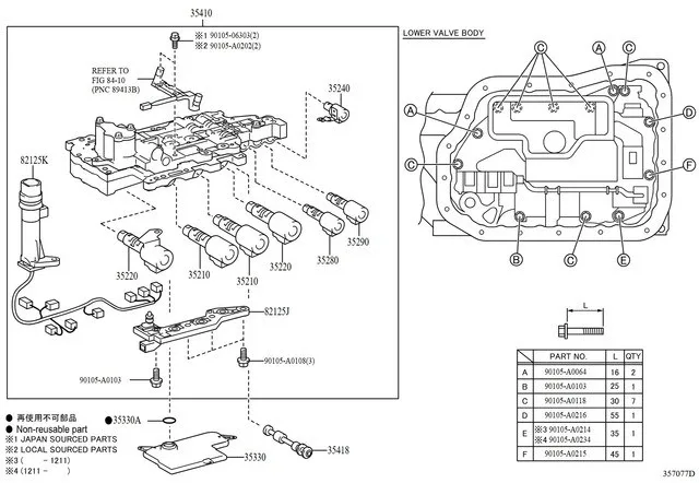 Genuine Toyota Transmission Valve Body Assy Avalon 2015-18 35410-33240 image 3