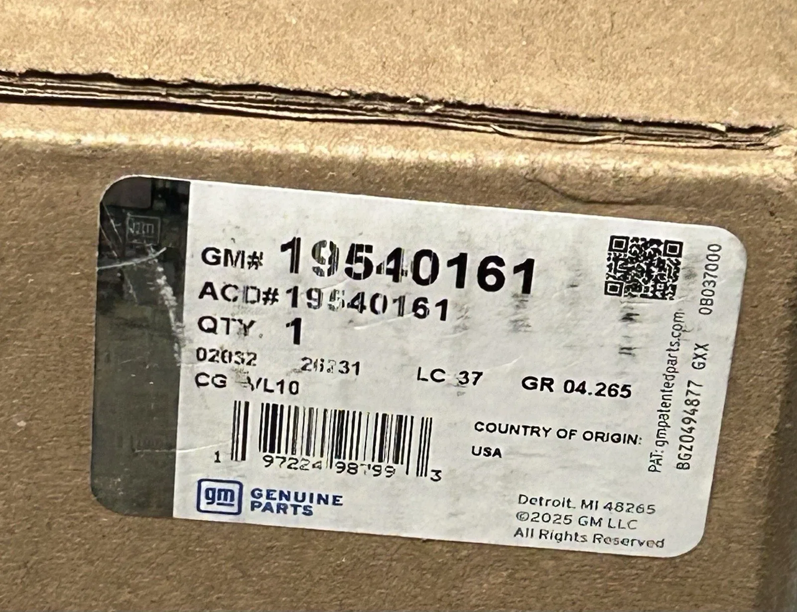 GM OEM Valve Body- 19540161