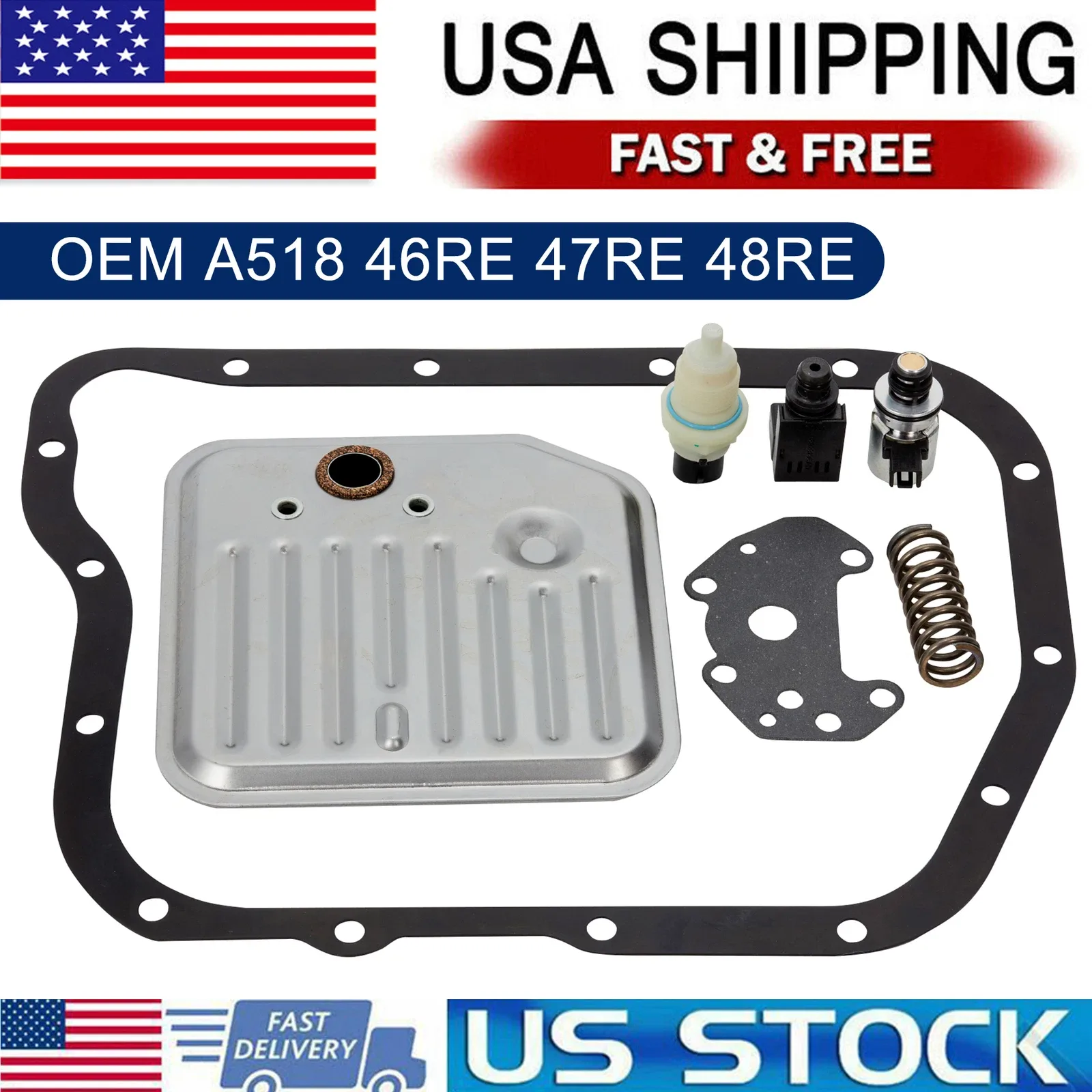 2000-2007 Dodge Valve Body Solenoid Sensor Set for A518 A618 46RE 47RE