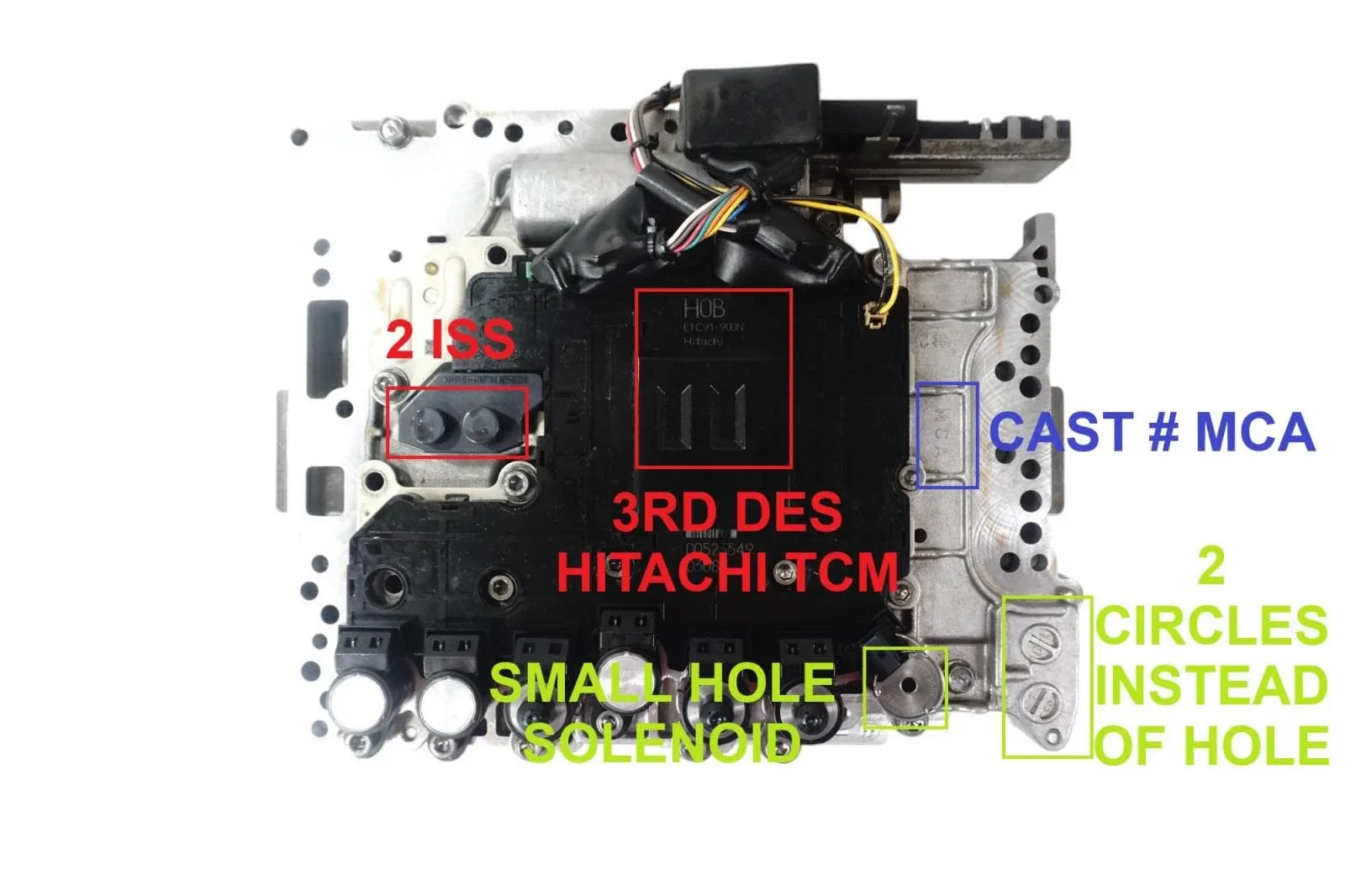 WTY173740CD - RE5R05A, REFURB LIFE WTY VALVE BODY, HITACHI, 2 CIRCLES, SM HOLE image 2