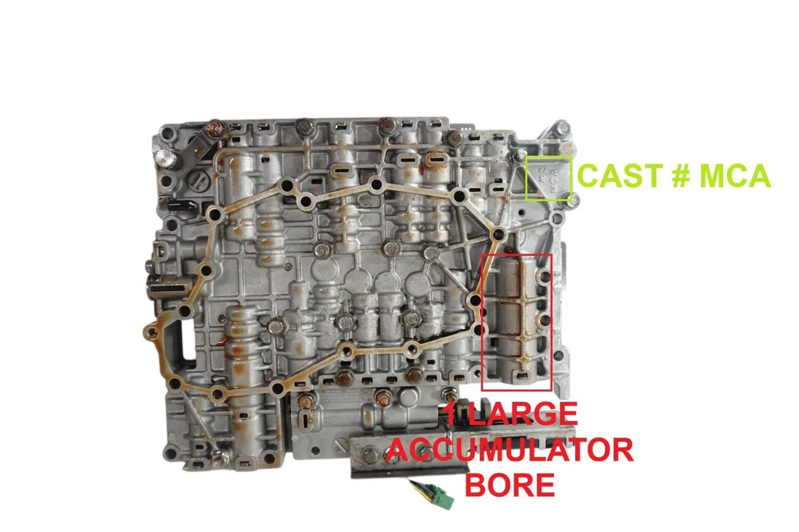 WTY173740CD - RE5R05A, REFURB LIFE WTY VALVE BODY, HITACHI, 2 CIRCLES, SM HOLE image 3