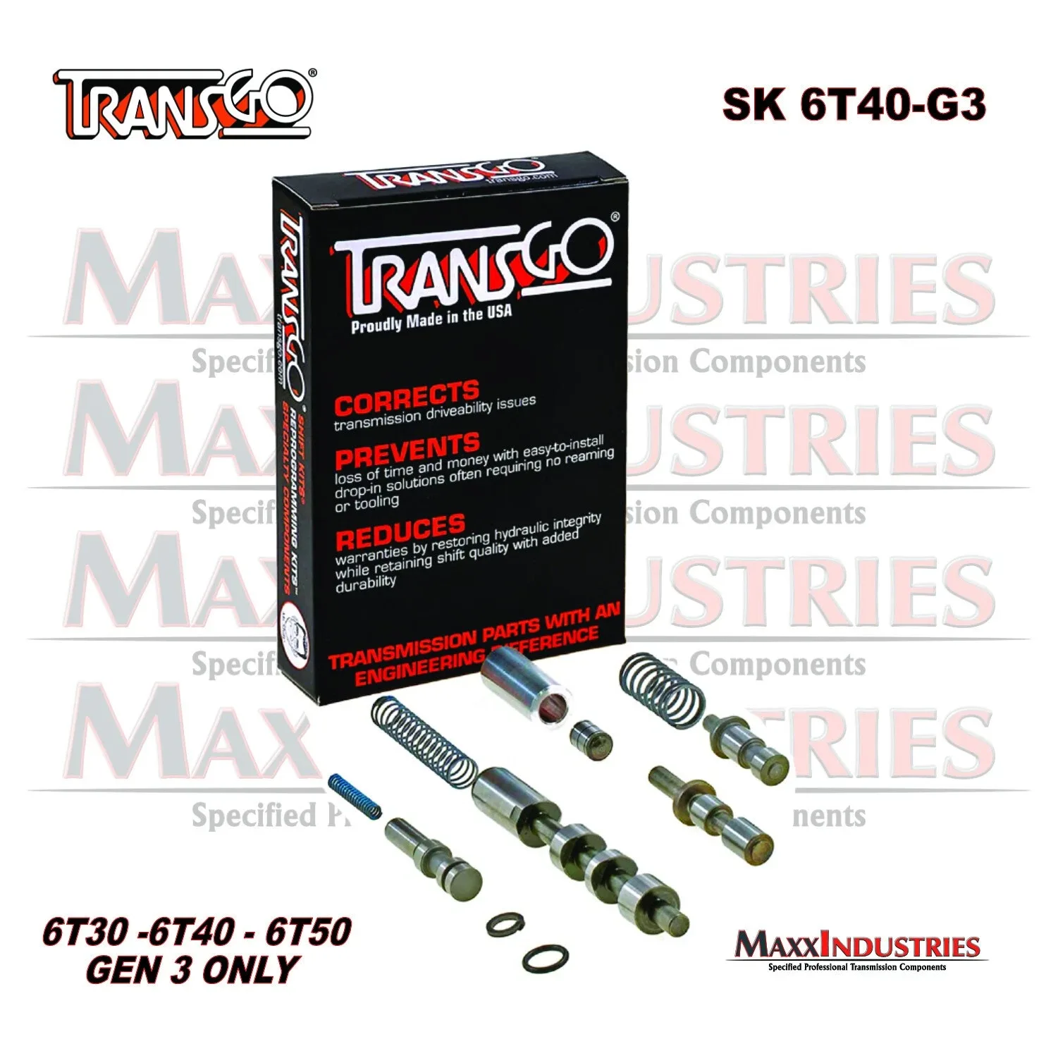 GM 6T30 6T40 Gen3 Transmission Valve Body Repair Kit TransGo SK 6T40-G3 image 2