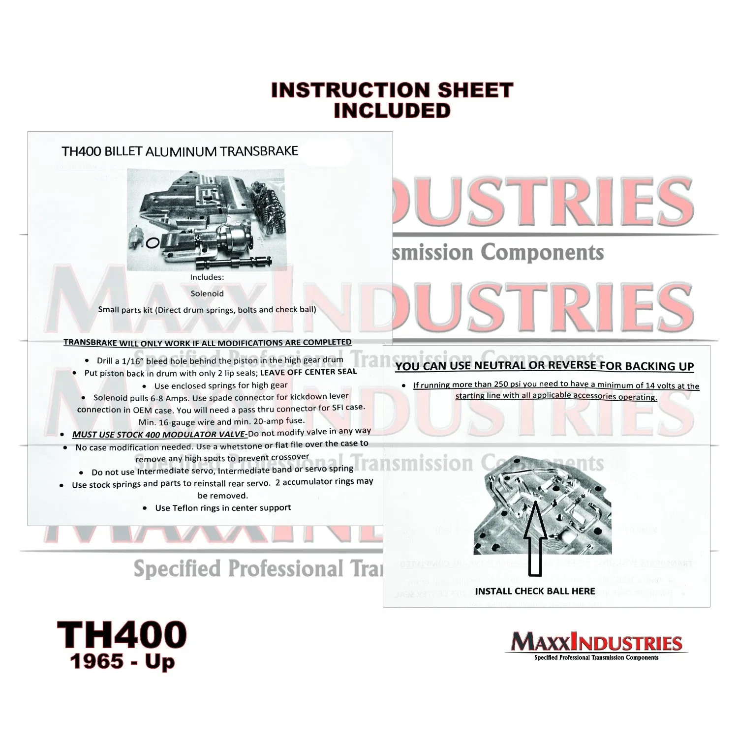 TH400 Turbo 400 Transmission Transbrake Valve Body 4009N Trans Brake image 4