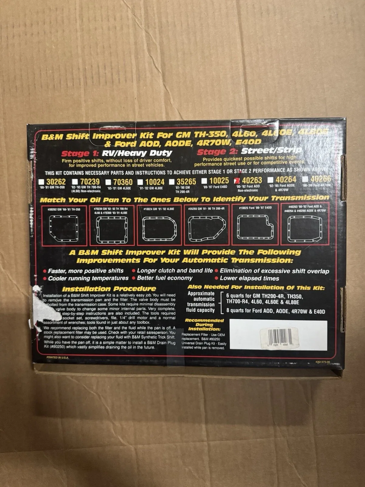 B&M Shift Improver Kit 40263 80-92 Ford image 3