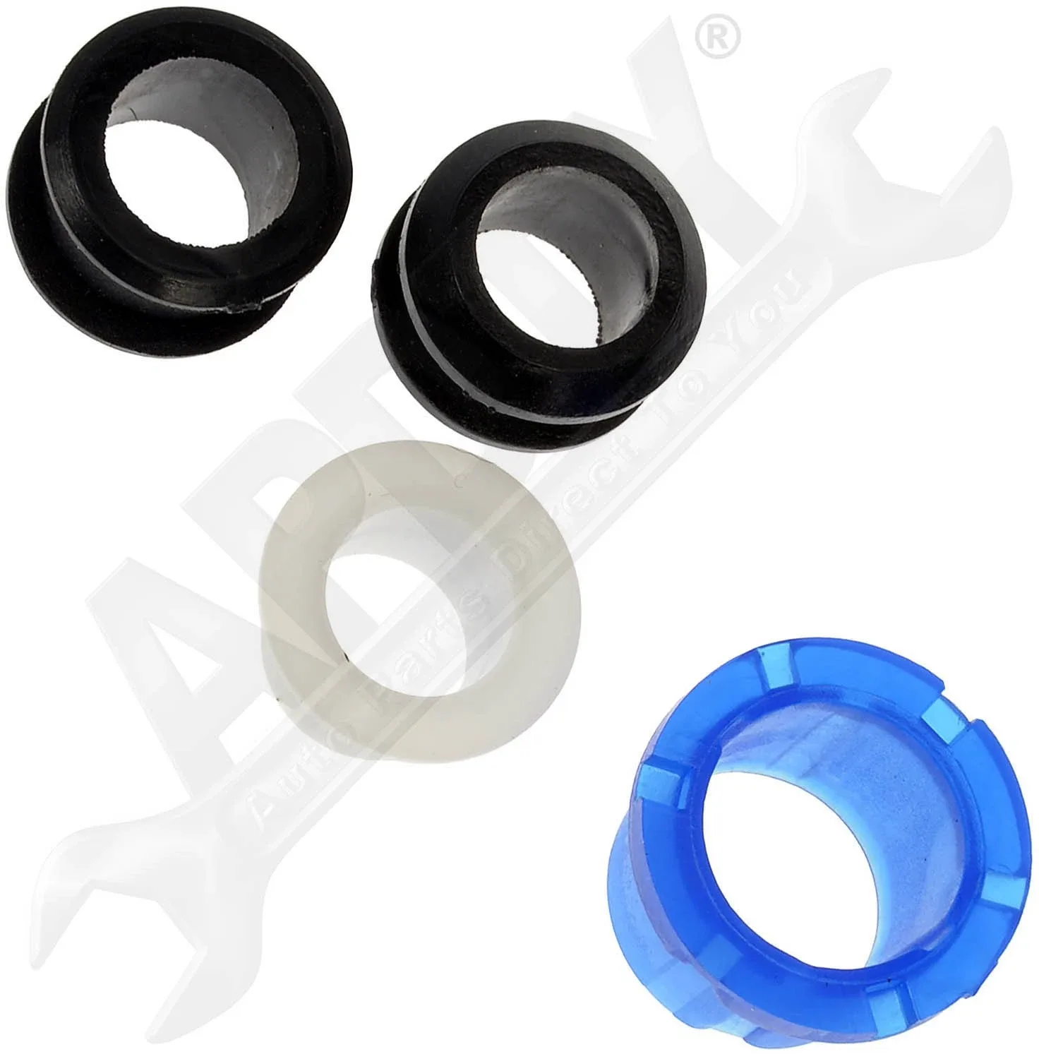 APDTY 162073 Shift Cable Bushing Kit Assortment (13mm, 10mm, 2 x 13.3mm)