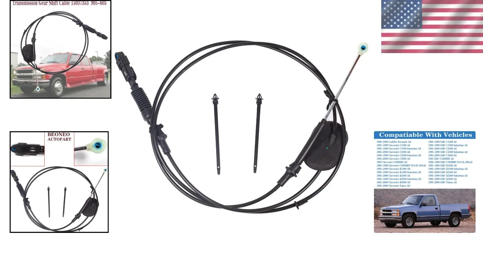 Upgrade Your Chevy/GMC with Reliable Automatic Transmission Gear Shift Cable image 2