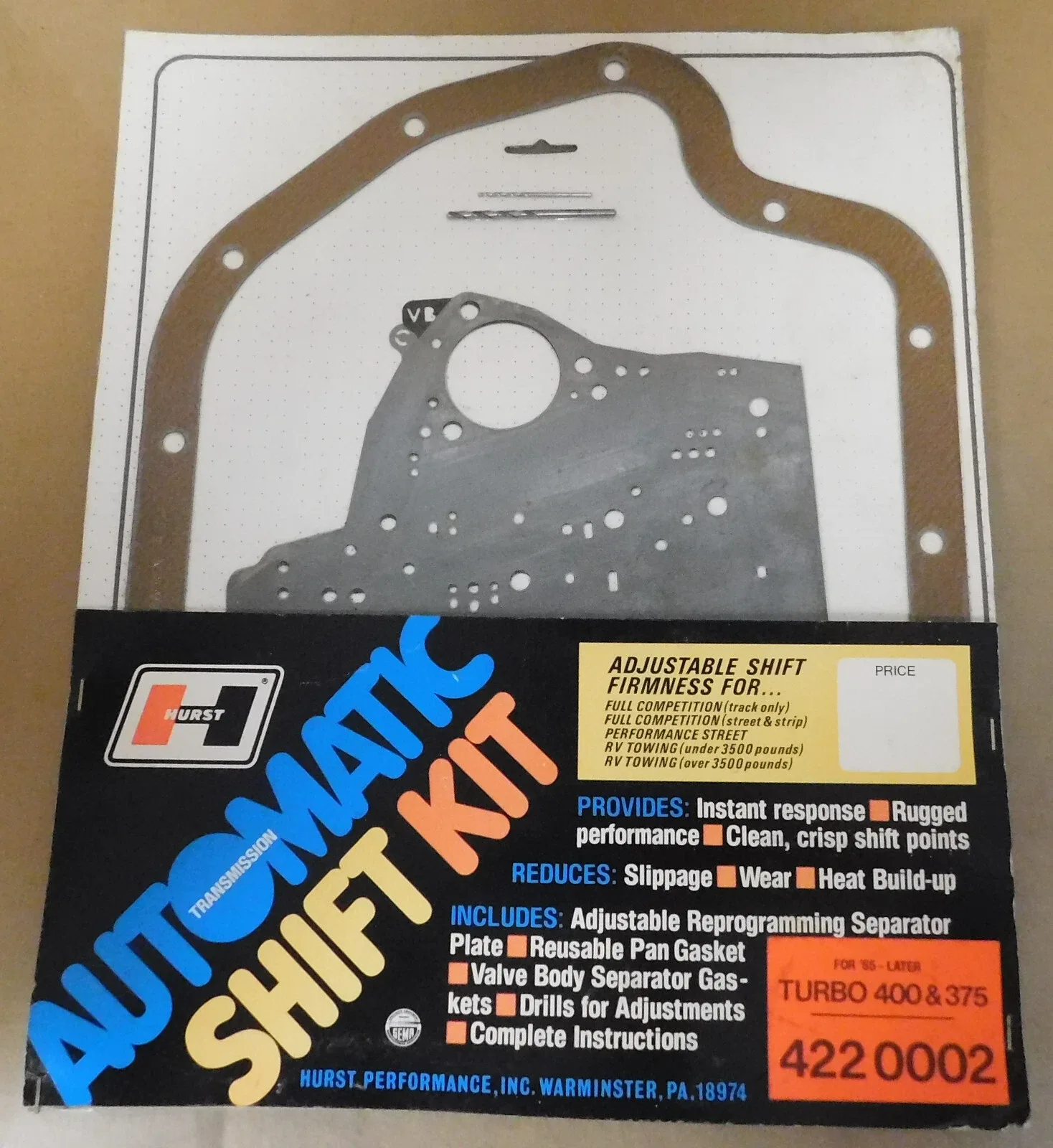 Hurst 422-0002 NOS GM TH375/400 Shift Improver Kit, Street/Strip/RV